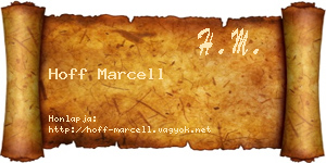 Hoff Marcell névjegykártya