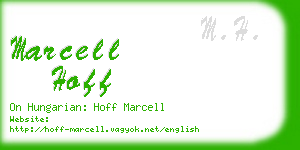 marcell hoff business card